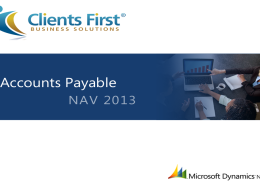 NAV 2013 Accounts Payable Training Video