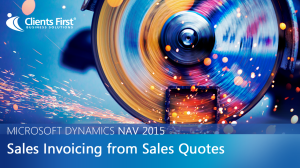 Microsoft Dynamics NAV 2015 tutorial